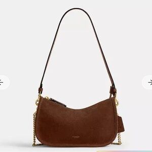 NWOT Coach Waverly Crossbody Bag in Warm Brown Suede 🧸